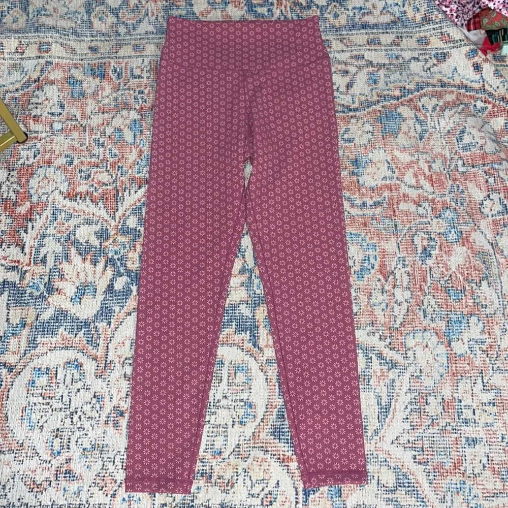 Glyder Sultry 7/8 Leggings in Rouge/Peony Sunburst SZ S NWOT - Picture 3 of 6